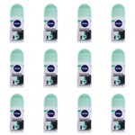 Ficha técnica e caractérísticas do produto Nivea Black White Fresh Desodorante Rollon Feminino 50ml (Kit C/12)