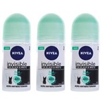Ficha técnica e caractérísticas do produto Nivea Black & White Fresh Desodorante Rollon Feminino 50ml - Kit com 03