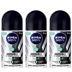 Ficha técnica e caractérísticas do produto Nivea Black White Fresh Desodorante Rollon Masculino 50ml (Kit C/03)