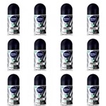 Ficha técnica e caractérísticas do produto Nivea Black White Fresh Desodorante Rollon Masculino 50ml (Kit C/12)