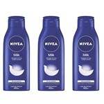 Ficha técnica e caractérísticas do produto Nivea Body Milk Hidratante P/ Banho 400ml (kit C/03)