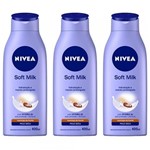 Ficha técnica e caractérísticas do produto Nivea Body Soft Milk Loção Hidratante 400ml (Kit C/03)