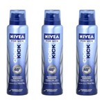 Nivea Cool Kick Desodorante Aerosol Masculino 150ml (kit C/03)