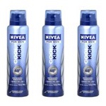 Ficha técnica e caractérísticas do produto Nivea Cool Kick Desodorante Aerosol Masculino 150ml - Kit com 03
