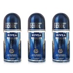 Ficha técnica e caractérísticas do produto Nivea Cool Kick Desodorante Rollon Masculino 50ml (kit C/03)