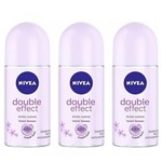 Ficha técnica e caractérísticas do produto Nivea Double Effect Violet Sense Desodorante Rollon 50ml (Kit C/03)
