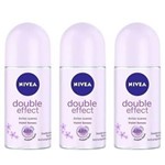 Ficha técnica e caractérísticas do produto Nivea Double Effect Violet Sense Desodorante Rollon 50ml - Kit com 03