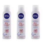 Ficha técnica e caractérísticas do produto Nivea Dry Comfort Desodorante Aerosol Feminino 150ml (Kit C/03)