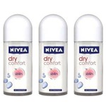 Nivea Dry Confort Desodorante Rollon 50ml (kit C/12)