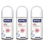 Ficha técnica e caractérísticas do produto Nivea Dry Confort Desodorante Rollon 50ml (Kit C/03)