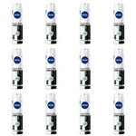 Ficha técnica e caractérísticas do produto Nivea Feminino Black & White Fresh Desodorante Aerosol 150ml - Kit com 12