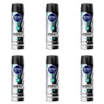 Ficha técnica e caractérísticas do produto Nivea For Men Black White Fresh Desodorante Aerosol 150ml (Kit C/06)