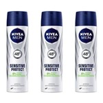 Nivea For Men Silver Protect Desodorante Aerosol 150ml (kit C/12)