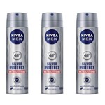 Nivea For Men Silver Protect Desodorante Aerosol 150ml (kit C/03)