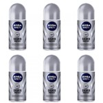 Ficha técnica e caractérísticas do produto Nivea For Men Silver Protect Desodorante Rollon 50ml (Kit C/06)