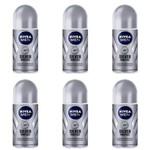 Ficha técnica e caractérísticas do produto Nivea For Men Silver Protect Desodorante Rollon 50ml - Kit com 06