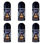 Ficha técnica e caractérísticas do produto Nivea For Men Stress Protect Desodorante Rollon 50ml - Kit com 06