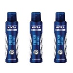 Ficha técnica e caractérísticas do produto Nivea Fresh Active Desodorante Aerosol Masculino 150ml - Kit com 03