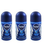 Ficha técnica e caractérísticas do produto Nivea Fresh Active Desodorante Rollon Masculino 50ml (Kit C/03)