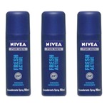 Ficha técnica e caractérísticas do produto Nivea Fresh Active Desodorante Spray 90ml (kit C/03)