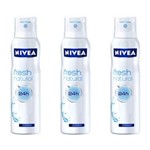 Ficha técnica e caractérísticas do produto Nivea Fresh Natural Desodorante Aerosol 150ml - Kit com 03