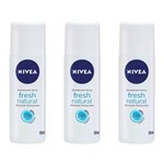 Ficha técnica e caractérísticas do produto Nivea Fresh Natural Desodorante Spray 90ml - Kit com 03