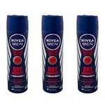 Nivea Men Dry Impact Plus Desodorante Aerosol 150ml (kit C/03)