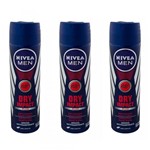 Ficha técnica e caractérísticas do produto Nivea Men Dry Impact Plus Desodorante Aerosol 150ml (Kit C/03)