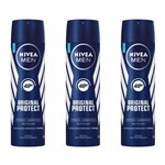 Ficha técnica e caractérísticas do produto Nívea Original Protect For Men Desodorante Aerosol 150ml (Kit C/03) - Nivea