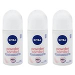 Ficha técnica e caractérísticas do produto Nivea Powder Confort Desodorante Rollon 50ml - Kit com 03