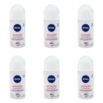 Ficha técnica e caractérísticas do produto Nivea Powder Confort Desodorante Rollon 50ml - Kit com 06