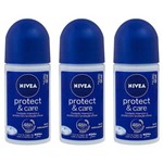 Nivea Protect & Care Desodorante Rollon 50ml (kit C/12)