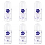 Ficha técnica e caractérísticas do produto Nivea Sensitive Pure Desodorante Rollon Feminino 50ml (Kit C/06)