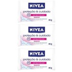 Ficha técnica e caractérísticas do produto Nivea Suave Sabonete Antibacteriano 85g - Kit com 03