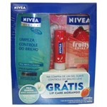 Ficha técnica e caractérísticas do produto Nivea Visage Gel de Limpeza Facial Care + Lip Care Morango