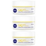 Ficha técnica e caractérísticas do produto Nivea Visage Q10 Plus Antissinais Creme Facial Peles Mistas 49g - Kit com 03