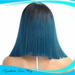 Ficha técnica e caractérísticas do produto Noble Synthetic Gold Lace Wig frontal reta de seda de cabelo feminino de alta qualidade