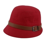 Ficha técnica e caractérísticas do produto Nova Moda Vintage Mulheres Lady Ladies Felt Bowler Hat Bucket Cap Hat