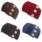 Novidade Moda De Nova Selling Inverno Madeira Três Buckle Lã Faixa De Cabelo Ladies Inverno Quente Earmuffs Inverno Headband