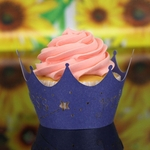 Ficha técnica e caractérísticas do produto Novo! Imperial Crown Lace Lase Cut Cupcake Wrapper forro Baking Cup Muffin BU