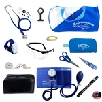 Novo Kit Acadêmico de Enfermagem Completo Azul