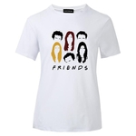 Ficha técnica e caractérísticas do produto Novos Amigos Tv Show T-shirt Casual manga curta dos desenhos animados impresso gráfico camisetas amigos camisetas Tops