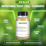 Nutritional Yeast Flocos 120g Sabores WVegan Levedura Nutricional