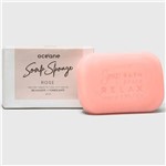Oceane Rose Soap Sponge - Sabonete Vegetal de Rosas com Esponja 120g - Océane Femme