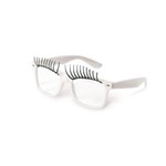 Ficha técnica e caractérísticas do produto Óculos Branco C/ Cilios Acessório Carnaval Fantasia - Branco