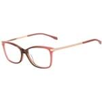 Óculos de Grau Bulget Bg 6266 C03 Rosa e Marrom Brilho