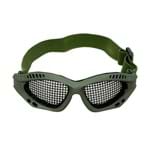 Óculos de Proteção para Airsoft em Tela de Metal - Verde