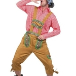 Ficha técnica e caractérísticas do produto MSHOP Oktoberfest Plaid Pattern shirt Papel Suspender Calças Hat Halloween Costume Play
