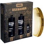 Óleo de Barba Shampoo Balm e Pente de Madeira - Pack Presente Usebarba