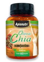 Ficha técnica e caractérísticas do produto Óleo de Chia 500mg C/60 Cápsulas - Apisnutri